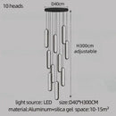 GobekUsa LED Staircase Branch Chandelier for Modern Living & Dining Rooms