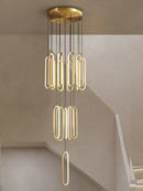 GobekUsa LED Staircase Branch Chandelier for Modern Living & Dining Rooms