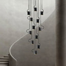 GobekUsa LED Staircase Chandelier: Adjustable Modern Living Room Lighting for Villa Decoration