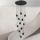 GobekUsa LED Staircase Chandelier: Adjustable Modern Living Room Lighting for Villa Decoration