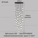 GobekUsa LED Staircase Chandelier Ceiling Living Room Lighting Decoration
