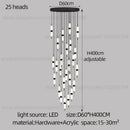 GobekUsa LED Staircase Chandelier Ceiling Living Room Lighting Decoration