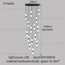 GobekUsa LED Staircase Chandelier Ceiling Living Room Lighting Decoration