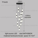 GobekUsa LED Staircase Chandelier Ceiling Living Room Lighting Decoration