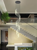 GobekUsa LED Staircase Chandelier for Home Hotel Hall Lighting