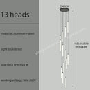 GobekUsa LED Staircase Chandelier for Home Hotel Hall Lighting