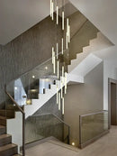 GobekUsa LED Staircase Chandelier for Home Hotel Hall Lighting