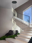 GobekUsa LED Staircase Chandelier for Home Hotel Hall Lighting