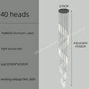 GobekUsa LED Staircase Chandelier for Home Hotel Hall Lighting