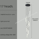 GobekUsa LED Staircase Chandelier for Home Hotel Hall Lighting