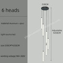 GobekUsa LED Staircase Chandelier for Home Hotel Hall Lighting