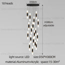 GobekUsa LED Staircase Chandelier: Modern Duplex Home Lighting for Architectural Decoration