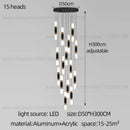 GobekUsa LED Staircase Chandelier: Modern Duplex Home Lighting for Architectural Decoration