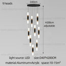 GobekUsa LED Staircase Chandelier: Modern Duplex Home Lighting for Architectural Decoration