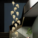 GobekUsa LED Staircase Chandelier: Modern Loft Lighting Fixture for Living & Dining Room