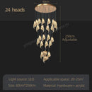 GobekUsa LED Staircase Chandelier: Modern Loft Lighting Fixture for Living & Dining Room