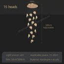 GobekUsa LED Staircase Chandelier: Modern Loft Lighting Fixture for Living & Dining Room