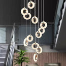 GobekUsa LED Staircase Chandeliers | Modern Living Room Pendant Light Fashion Indoor Lighting