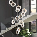 GobekUsa LED Staircase Chandeliers | Modern Living Room Pendant Light Fashion Indoor Lighting