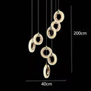 GobekUsa LED Staircase Chandeliers | Modern Living Room Pendant Light Fashion Indoor Lighting