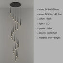 GobekUsa LED Staircase Chandeliers: Modern Luxury for Living Room, Hall, Villa.