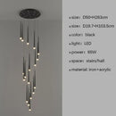 GobekUsa LED Staircase Chandeliers: Modern Luxury for Living Room, Hall, Villa.