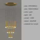 GobekUsa LED Staircase Chandeliers: Modern Luxury for Living Room, Hall, Villa.