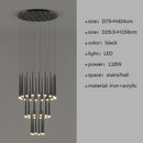 GobekUsa LED Staircase Chandeliers: Modern Luxury for Living Room, Hall, Villa.