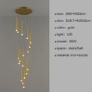 GobekUsa LED Staircase Chandeliers: Modern Luxury for Living Room, Hall, Villa.