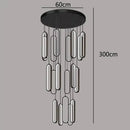 GobekUsa LED Staircase Chandeliers | Modern Pendant Light for Living Room
