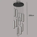 GobekUsa LED Staircase Chandeliers | Modern Pendant Light for Living Room
