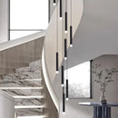 GobekUsa LED Staircase Chandeliers: Modern Pendant Light Lamps for Living Room Decor