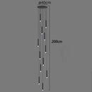 GobekUsa LED Staircase Chandeliers: Modern Pendant Light Lamps for Living Room Decor