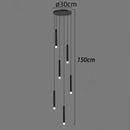 GobekUsa LED Staircase Chandeliers: Modern Pendant Light Lamps for Living Room Decor