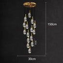 GobekUsa LED Staircase Chandeliers Pendant Light for Living Room Modern Indoor Lighting
