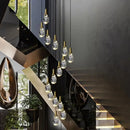 GobekUsa LED Staircase Chandeliers Pendant Light for Living Room Modern Indoor Lighting