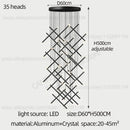 GobekUsa LED Staircase Pendant Chandelier, Modern Nordic Restaurant Hanging Light