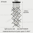 GobekUsa LED Staircase Pendant Chandelier, Modern Nordic Restaurant Hanging Light