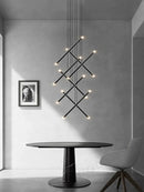GobekUsa LED Staircase Pendant Chandelier, Modern Nordic Restaurant Hanging Light