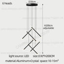 GobekUsa LED Staircase Pendant Chandelier, Modern Nordic Restaurant Hanging Light