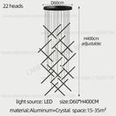 GobekUsa LED Staircase Pendant Chandelier, Modern Nordic Restaurant Hanging Light