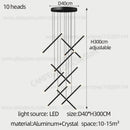 GobekUsa LED Staircase Pendant Chandelier, Modern Nordic Restaurant Hanging Light
