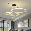 GobekUsa LED Star Chandelier for Modern Living Room Bedroom Decor