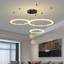GobekUsa LED Star Chandelier for Modern Living Room Bedroom Decor