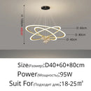 GobekUsa LED Star Chandelier for Modern Living Room Bedroom Decor