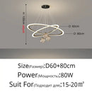GobekUsa LED Star Chandelier for Modern Living Room Bedroom Decor