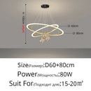 GobekUsa LED Star Chandelier for Modern Living Room Bedroom Decor