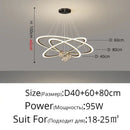 GobekUsa LED Star Chandelier for Modern Living Room Bedroom Decor