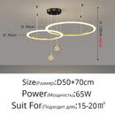 GobekUsa LED Star Chandelier for Modern Living Room Bedroom Decor