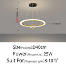 GobekUsa LED Star Chandelier for Modern Living Room Bedroom Decor